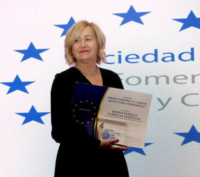 Clínicas Estéticas María Padilla recibe el Premio Europeo a la Mejor Trayectoria Profesional